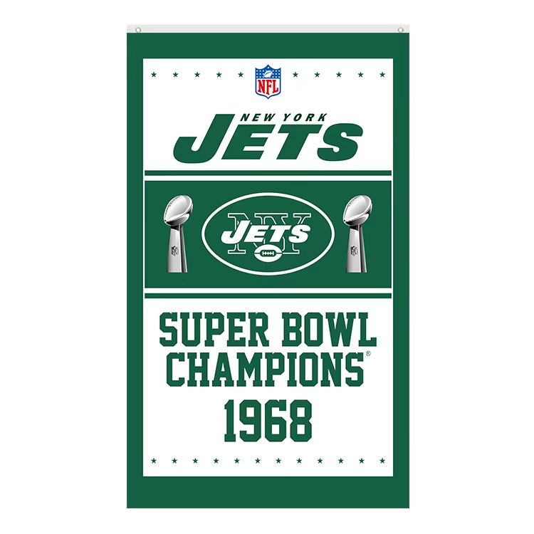 New York Jets Super Bowl Champions Novelty Flag Banner NEW! 3 ft x 5 ft Home & Garden:Yard, Garden & Outdoor Living:Décor:Flags Cozy Home Treasures